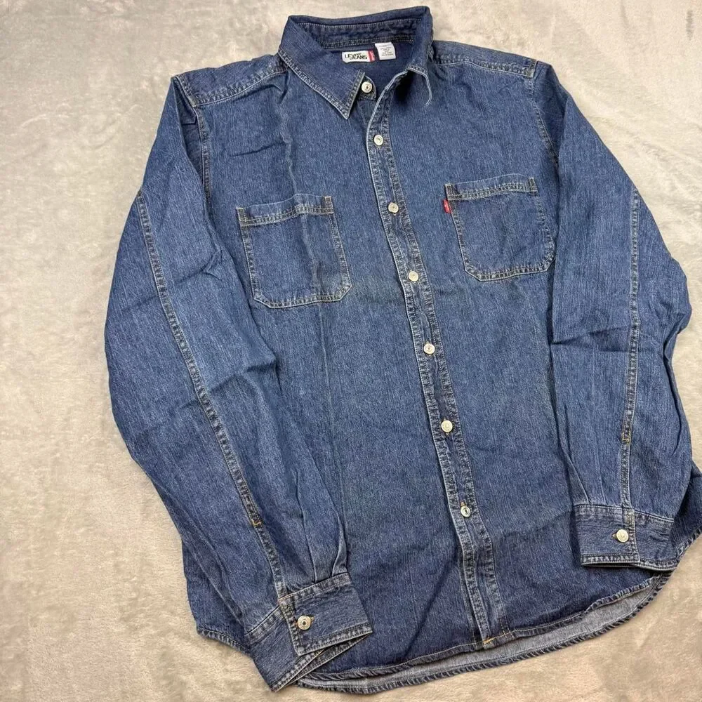 Levi-s Men's Blue and Navy Shirt